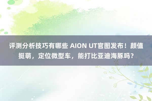 评测分析技巧有哪些 AION UT官图发布！颜值挺萌，定位微型车，能打比亚迪海豚吗？