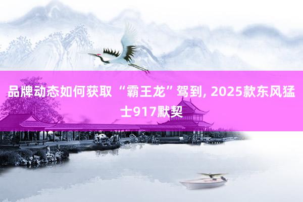 品牌动态如何获取 “霸王龙”驾到, 2025款东风猛士917默契