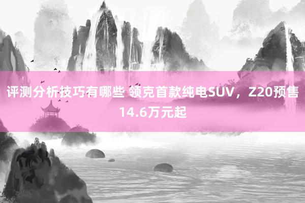 评测分析技巧有哪些 领克首款纯电SUV，Z20预售14.6万元起