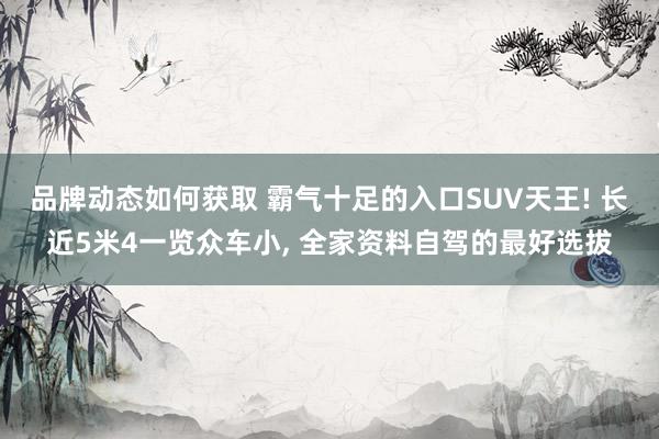 品牌动态如何获取 霸气十足的入口SUV天王! 长近5米4一览众车小, 全家资料自驾的最好选拔