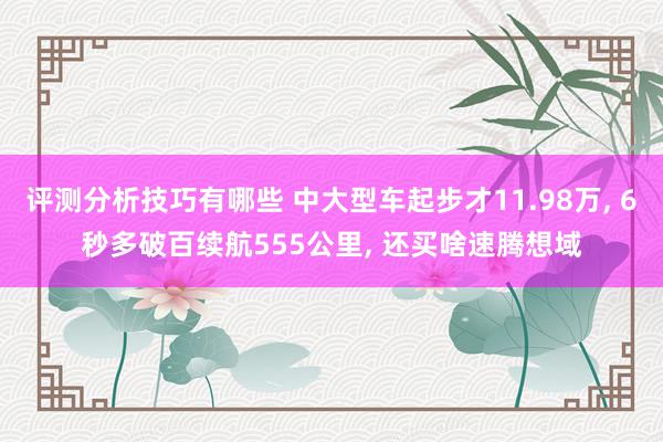 评测分析技巧有哪些 中大型车起步才11.98万, 6秒多破百续航555公里, 还买啥速腾想域